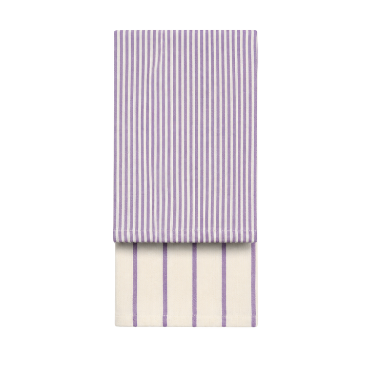 Viskestykke CORFITZ Strib Lilla/Hvid 2-pak (50x70cm)
