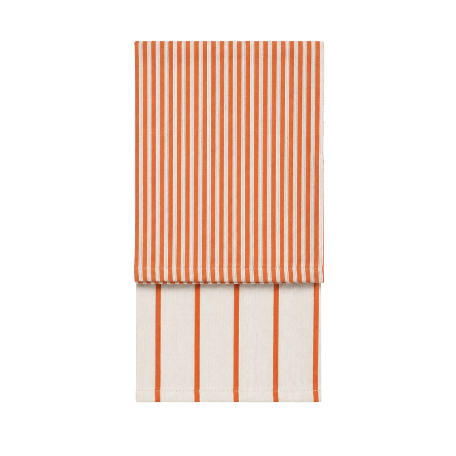 Viskestykke CORFITZ Strib Beige/Rust 2-pak (50x70cm)