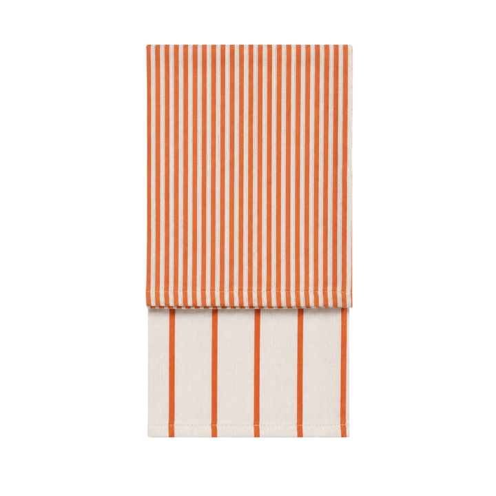 Viskestykke CORFITZ Strib Beige/Rust 2-pak (50x70cm)