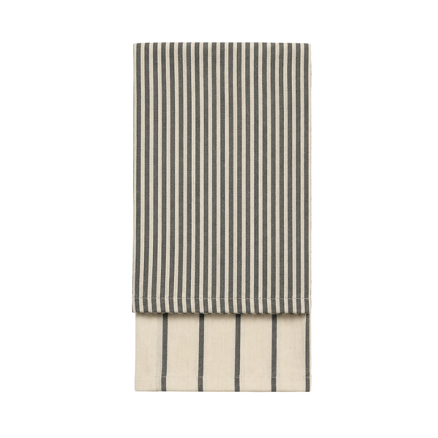 Viskestykke CORFITZ Strib Beige/Grå 2-pak (50x70cm)