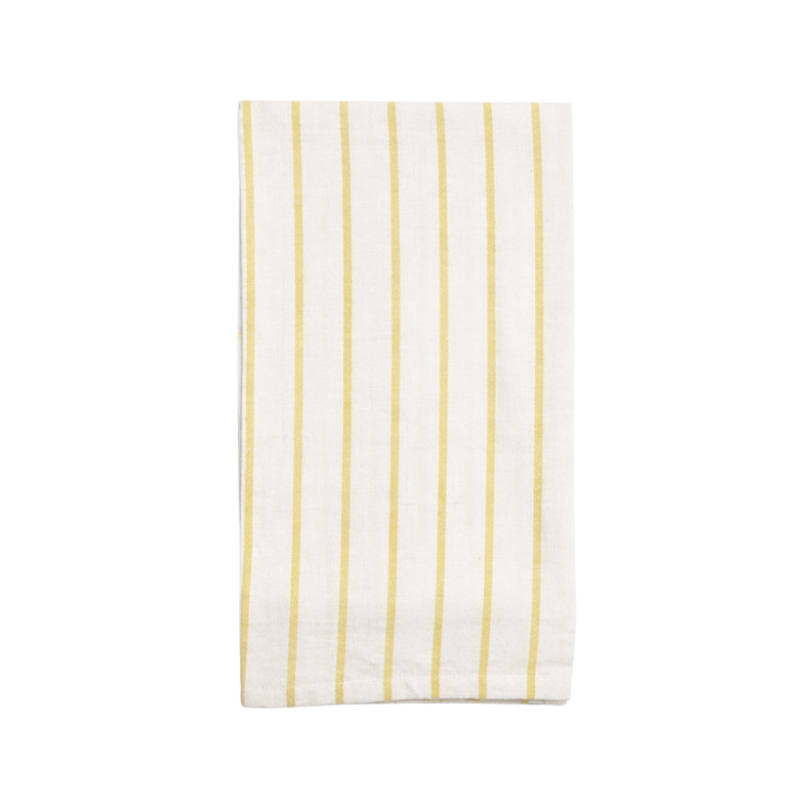Viskestykke MEYSA (50x70cm). 2pk Beige m Gul striber