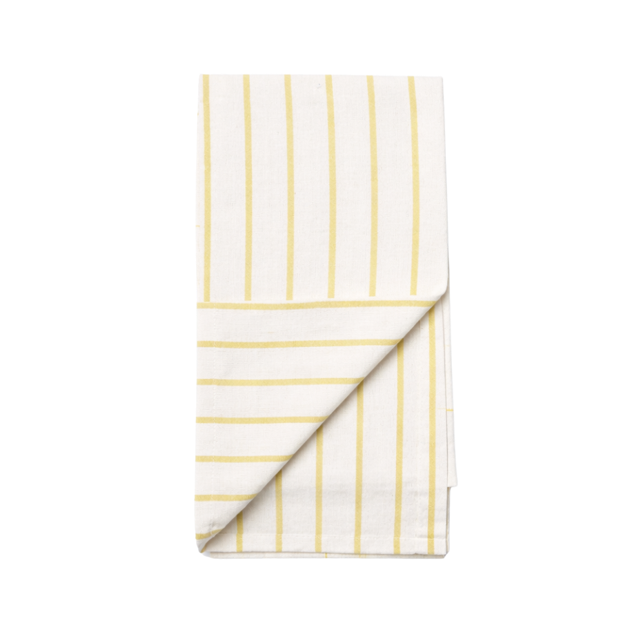 Viskestykke MEYSA (50x70cm). 2pk Beige m Gul striber