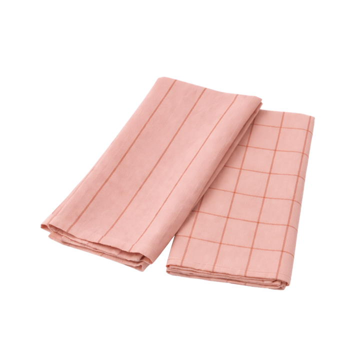 Viskestykke i Blush og Terrecota farve MIAH (50x70cm). 2pk