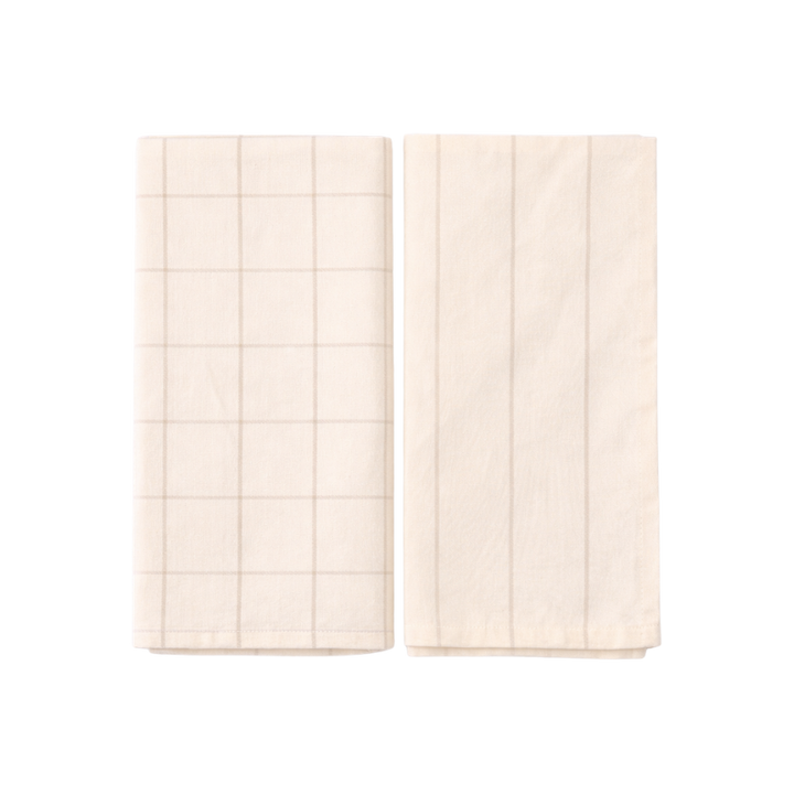 Viskestykke i Ivory og Flex farve MIAH (50x70cm). 2pk