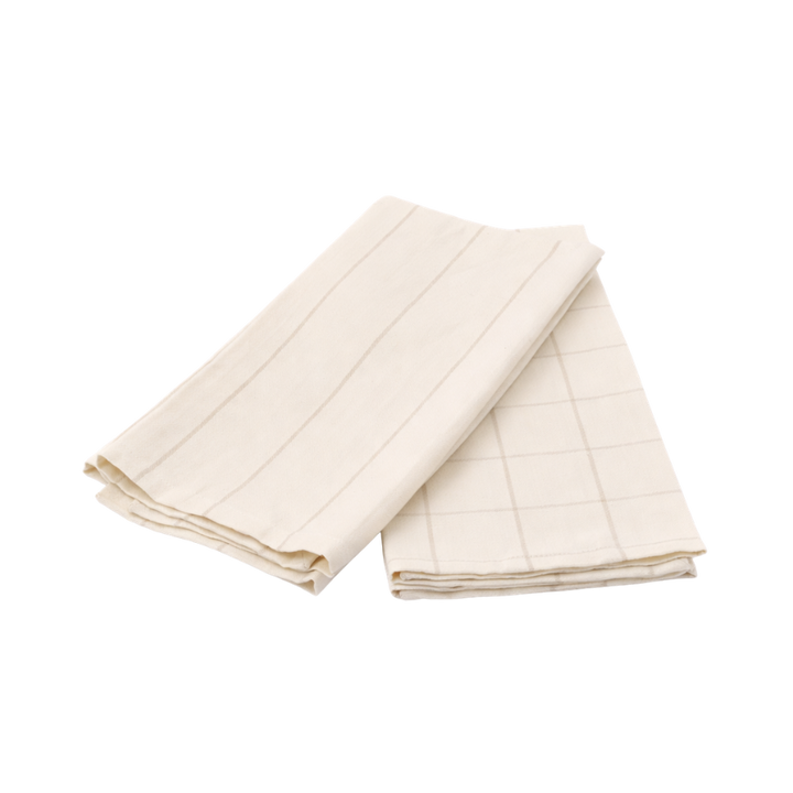 Viskestykke i Ivory og Flex farve MIAH (50x70cm). 2pk