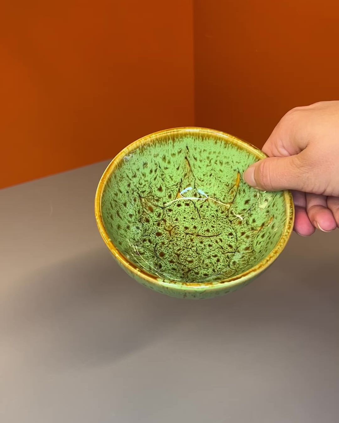 Lille Keramik Skål i Grøn