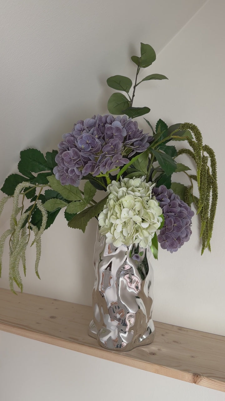 Evighedsbuket Lilla Drøm m. Hortensia og Eucalyptus