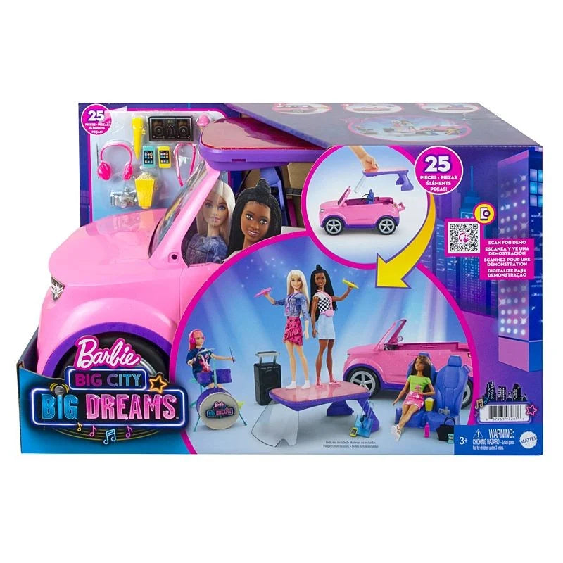 Barbie - Big City Big Dreams Bil - Transformerende Bil m/ Musikudstyr
