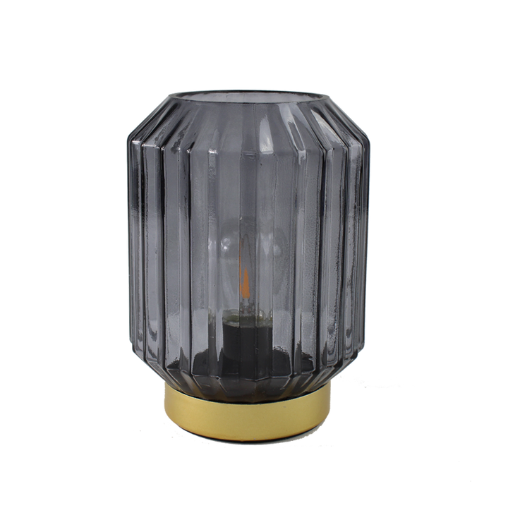 Batteri Lampe m/Timer - Smoked Grey (2. sortering)
